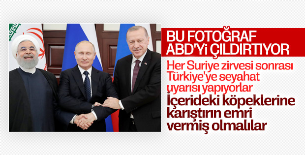 Suriye Zirvesi sonrasında, ABD ‘Türkiye’ye gitmeyin’ dedi