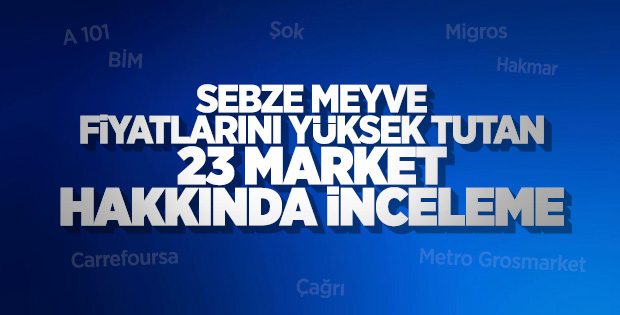 23 zincir markete soruşturma