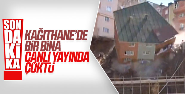 Kağıthane’de 4 katlı bina yıkıldı