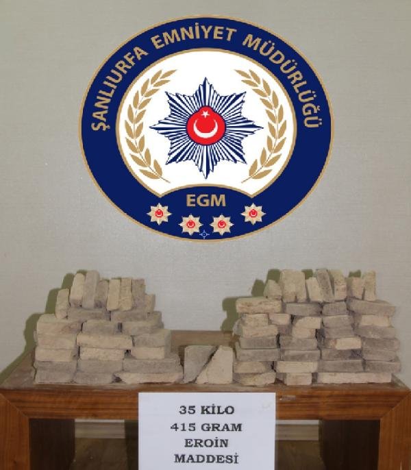 Şanlıurfa’da 35 kilo 415 gram eroin ele geçirildi