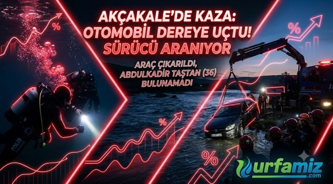 Urfa Haber: Akçakale’de Otomobil Dereye Uçtu! Sürücü Abdulkadir Taştan Aranıyor